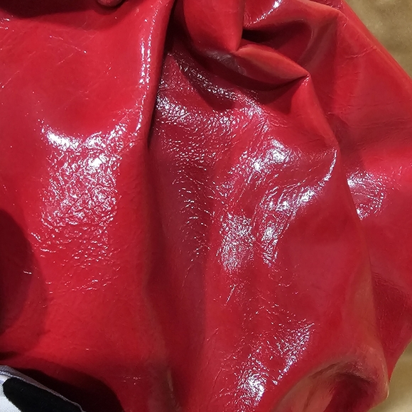 C Nos LG Purse/ Handbag Red with Polka Dots and Rhinestone Bling No tags - Picture 5 of 17